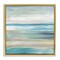 Stupell Industries Abstract Beach Sand Ocean Waves Framed Floater Canvas Wall Art